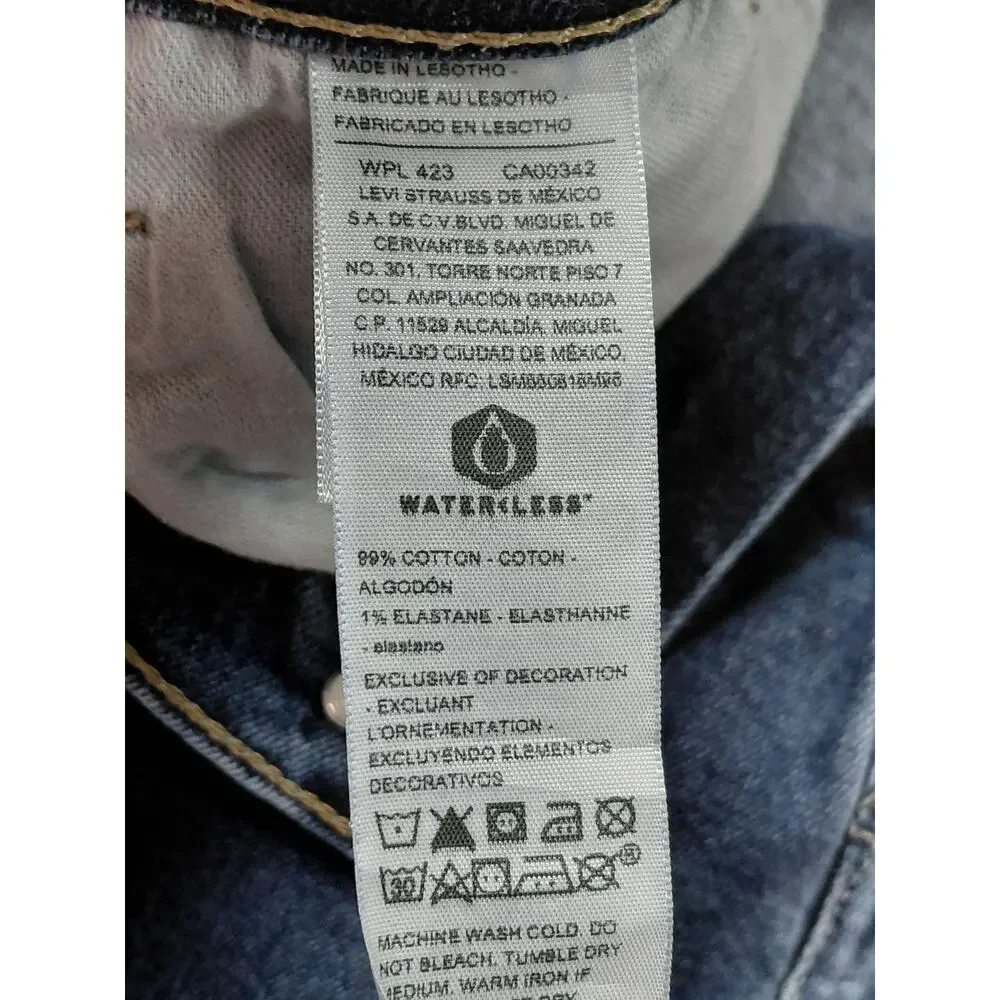 Levi's Signature Blue Straight Leg Relaxed Fit Jeans Men Size W40 L30
